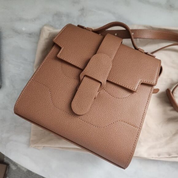 Senreve Alunna  Leather Convertible Bag Shoulder Bag  Backpack Chestnut/Gold main image 4